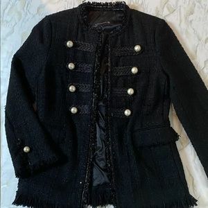 Zara Pearl Tweed Blazer